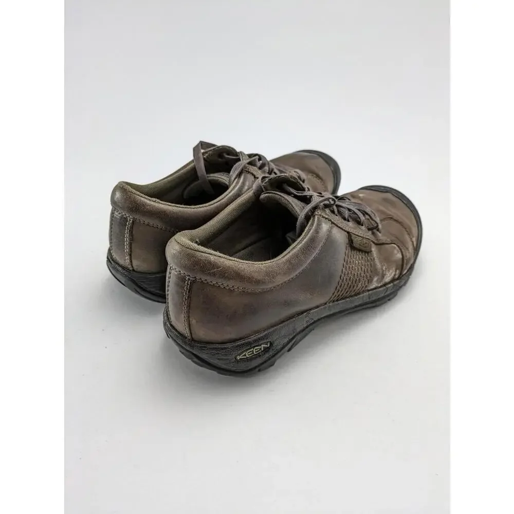 Mens KEEN Austin‎ Oxfords Brown Leather Outdoor Hiking Shoes 1007722 Size 10
